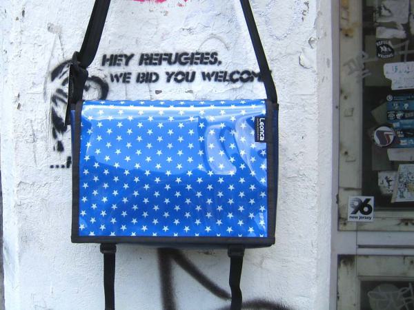 Upcycling Bags made from tarpaulin with a lid of waterproof Fabrics